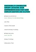 SHADOWHEALTH CONVERSATION&NewLine;CONCEPT LAB RACHEL ADLER&NewLine;COMPREHENSIVE EXAM STUDY GUIDE&NewLine;COMPLETE QUESTIONS AND SOLUTIONS&NewLine;