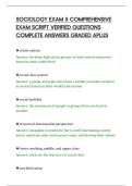 SOCIOLOGY EXAM 5 COMPREHENSIVE&NewLine;EXAM SCRIPT VERIFIED QUESTIONS&NewLine;COMPLETE ANSWERS GRADED APLUS&NewLine;