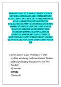 INTRODUCTION TO POLITICAL SCIENCE&colon; LAW & METHODS &lpar;L&M&rpar; COMPLETE COMPREHENSIVE ACTUAL FINAL PRACTICE EXAM PREP WITH REAL WELL ELABORATED AND MOST TESTED EVALUATION 100 PRACTICE QUESTIONS AND 100&percnt; CORRECT VERIFIED ANSWERS FULLY SOLVED &lpar;BASED ON OFFICIAL IDO