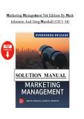 Marketing Management&comma; 5th Edition by Mark Johnston & Greg Marshall &ndash; Complete Test Bank Chapters 1&ndash;14 