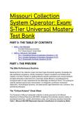 Missouri Collection System Operator Exam 2026&sol;2027 &vert; S-Tier Master Test Bank & DNR Compliance Guide