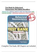 Test Bank for Behavioral Neuroscience 9th Edition by S&period; Marc Breedlove & Neil V&period; Watson &vert; All Chapters Included &vert; Verified Answers & Rationales