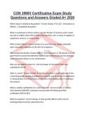 CON 3990V Certification Exam Study Questions and Answers Graded A&plus; 2026