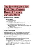 2026&sol;2027 West Virginia Physical Therapy Jurisprudence Exam &vert; S-Tier Test Bank & Study Guide &lpar;Elite Q&A&rpar;