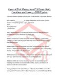 General Pest Management 7A Exam Study Questions and Answers 2026 Update