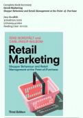 Summary Retail Marketing ENGLISH - All Chapters &sol; 9781009440660 &sol; Jens Nordf&auml;lt &sol; 3rd edition 2026  - Shopper Behaviour and Retail Management at the Point-of-Purchase&NewLine;