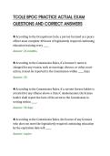 TCOLE BPOC PRACTICE ACTUAL EXAM&NewLine;QUESTIONS AND CORRECT ANSWERS
