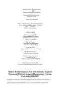 WGU D027 Shadow Health Treatment Plan &ndash; Community Acquired Pneumonia &vert; Advanced Pathopharmacological Foundations &vert; Synthesis Treatment Plan&NewLine;&NewLine;