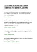 TCOLE BPOC PRACTICE EXAM REVIEW&NewLine;QUESTIONS AND CORRECT ANSWERS