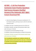 AZ ROC &ndash; C-16 Fire Protection &NewLine;Contractor Exam Practice Questions &NewLine;And Correct Answers &lpar;Verified &NewLine;Answers&rpar; Plus Rationale 2027 Q&A&vert; &NewLine;Instant Download Pdf&period; 