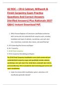 AZ ROC &ndash; CR-6 Cabinet&comma; Millwork & &NewLine;Finish Carpentry Exam Practice &NewLine;Questions And Correct Answers &NewLine;&lpar;Verified Answers&rpar; Plus Rationale 2027 &NewLine;Q&A&vert; Instant Download Pdf