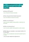TFM 11 COMPREHENSIVE EXAM STUDY&NewLine;GUIDE COMPLETE QUESTIONS AND&NewLine;SOLUTIONS&NewLine;