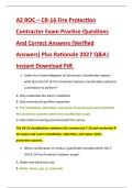 AZ ROC &ndash; CR-16 Fire Protection &NewLine;Contractor Exam Practice Questions &NewLine;And Correct Answers &lpar;Verified &NewLine;Answers&rpar; Plus Rationale 2027 Q&A&vert; &NewLine;Instant Download Pdf&period; 