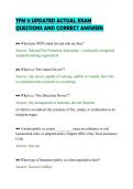 TFM 11 UPDATED ACTUAL EXAM&NewLine;QUESTIONS AND CORRECT ANSWERS&NewLine;