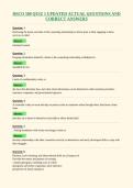 HSCO 500 QUIZ 1 UPDATED ACTUAL QUESTIONS AND&NewLine;CORRECT ANSWERS