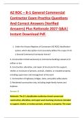 AZ ROC &ndash; B-1 General Commercial &NewLine;Contractor Exam Practice Questions &NewLine;And Correct Answers &lpar;Verified &NewLine;Answers&rpar; Plus Rationale 2027 Q&A&vert; &NewLine;Instant Download Pdf&period; 