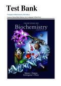 TEST BANK FOR Principles of Biochemistry 5th Edition by Laurence Moran&comma; Robert Horton&comma; Gray Scrimgeour&comma; Marc Perry ISBN&colon; 978-0321707338 COMPLETE GUIDE ALL CHAPTERS COVERED 100&percnt; VERIFIED A&plus; GRADE ASSURED