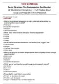 TCFP EXAM 2026 &NewLine;Basic Structure Fire Suppression Certification &NewLine;70 Questions & Answer key  