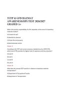 TCFP & GFD HAZMAT &NewLine;AWARENESS&sol;OPS TEST 2026&sol;2027 &NewLine;GRADED A&plus;