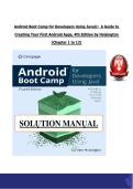 Android Boot Camp for Developers Using Java&reg;&comma; 4th Edition &ndash; Solution & Answer Guide &lpar;Chapters 1&ndash;12&rpar; &vert; Corinne Hoisington &vert; Complete Programming Study Companion with Coding Explanations & Project Guidance &vert; Graded A&plus;