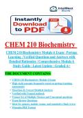 CHEM 210 Biochemistry Module 6 Exam &lpar;2025&ndash;2026&rpar; &vert; Portage Learning &vert; Verified Questions and Answers with Detailed Rationales &vert; Comprehensive Module 6 Study Guide &vert; Latest Update &vert; Graded A&plus;