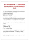 WGU D446 Adult Health 2 &mdash; Comprehensive&NewLine;Study Guide & NGN-Style Practice Questions&NewLine;2026 &NewLine;