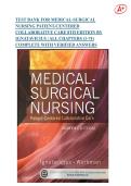 TEST BANK FOR MEDICAL-SURGICAL  NURSING PATIENT-CENTERED  COLLABORATIVE CARE 8TH EDITION BY  IGNATAVICIUS &vert; ALL CHAPTERS &lpar;1-74&rpar;  COMPLETE WITH VERIFIED ANSWERS