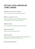 UPTP EXAM 2 ACTUAL QUESTIONS AND&NewLine;CORRECT ANSWERS&NewLine;