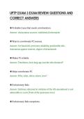 UPTP EXAM 3 EXAM REVIEW QUESTIONS AND&NewLine;CORRECT ANSWERS&NewLine;