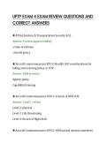UPTP EXAM 4 EXAM REVIEW QUESTIONS AND&NewLine;CORRECT ANSWERS&NewLine;