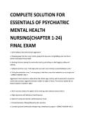 Essentials of Psychiatric Nursing &ndash; Practice Questions with Answers &ndash; Exam Study Material&NewLine;&NewLine;