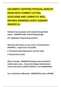 CELLEBRITE CERTIFIED PHYSICAL ANALYST &NewLine;EXAM WITH CORRECT ACTUAL &NewLine;QUESTIONS AND CORRECTLY WELL &NewLine;DEFINED ANSWERS LATEST ALREADY &NewLine;GRADED A&plus; 
