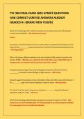PSY 368 FINAL EXAM 2026 UPDATE QUESTIONS&NewLine;AND CORRECT VERIFIED ANSWERS ALREADY&NewLine;GRADED A&plus; &lpar;BRAND NEW VISION&rpar;