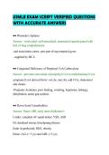 USMLE EXAM SCRIPT VERIFIED QUESTIONS&NewLine;WITH ACCURATE ANSWERS&NewLine;