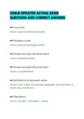 USMLE UPDATED ACTUAL EXAM&NewLine;QUESTIONS AND CORRECT ANSWERS