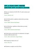 USPS 421 EXAM SCRIPT VERIFIED&NewLine;QUESTIONS WITH ACCURATE ANSWERS&NewLine;