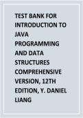 Test Bank for Introduction to Java Programming and Data Structures&comma; Comprehensive Version&comma; 12th Edition by Y&period; Daniel Liang &ndash; Complete Exam Practice Questions with Answers&NewLine;&NewLine;