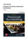 Test Bank &mdash; Financial Accounting&colon; Information for Decisions&comma; 11th Edition &lpar;John Wild&comma; 2023&rpar; &vert; All Chapters 1-13 Covered&NewLine;