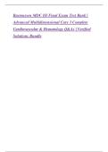 Rasmussen MDC III Final Exam Test Bank &vert; Advanced Multidimensional Care 3 Complete Cardiovascular & Hematology Q&As &vert; Verified Solutions Bundle