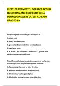 INFT3100 EXAM WITH CORRECT ACTUAL &NewLine;QUESTIONS AND CORRECTLY WELL &NewLine;DEFINED ANSWERS LATEST ALREADY &NewLine;GRADED A&plus; 