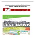 Test Bank for Davis Advantage for Understanding Medical-Surgical Nursing&comma; 7th Edition by Linda S&period; Williams & Paula D&period; Hopper &vert; Complete Chapter-by-Chapter Q&A &lpar;Chapters 1&ndash;57&rpar; &vert; NCLEX-Style Questions with Verified Answers & Detailed Rationales &vert; Graded A&plus; 