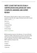 WEST COAST EMT BLOCK EXAM 4&NewLine;CERTIFICATION EVALUATION SET WITH&NewLine;COMPLETE ANSWERS AND EXPERT&NewLine;REVIEW
