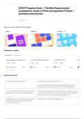 USPAP Progress Exam &mdash; Workfile Requirements&comma; Competency&comma; Scope of Work and Appraisal Process &mdash; Questions and Answers