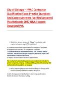 City of Chicago &ndash; Home Repair &sol; Home &NewLine;Improvement Contractor Registration &NewLine;Exam Practice Questions And Correct &NewLine;Answers &lpar;Verified Answers&rpar; Plus &NewLine;Rationale 2027 Q&A&vert; Instant Download &NewLine;Pdf
