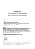 MRSO Exam ABMRS Magnetic Resonance Safety Officer &lpar;MRSO&rpar; Questions and Answers&vert; Latest Update&vert; Guaranteed Pass&NewLine;