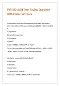 EVR 1001 Mid Term Review Questions With Correct Answers 