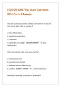 FSU EVR 1001 Final Exam Questions With Correct Answers 
