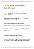 EVR 1001 Exam 3 Questions With Correct Answers