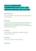 WGU C268 SPREADSHEETS&NewLine;COMPREHENSIVE EXAM STUDY GUIDE&NewLine;COMPLETE QUESTIONS AND SOLUTIONS&NewLine;