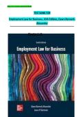 Test Bank for Employment Law for Business 10th Edition by Dawn D&period; Bennett-Alexander & Laura P&period; Hartman &vert; Chapters 1&ndash;16 Complete &vert; Latest Updated 2025&ndash;2026
